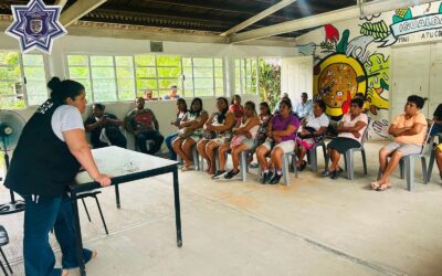 Policía Municipal lleva programa “Tu Comunidad Segura” a Cañada Rica