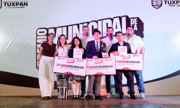 Premio Municipal de la Juventud 2026 reconoce el talento de las y los jóvenes tuxpeños