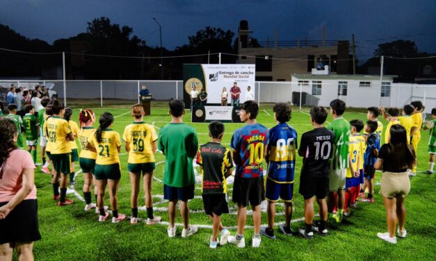Se inaugura la segunda cancha de fútbol 5 de la SEDATU en Tuxpan