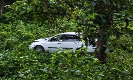Choca contra auto estacionado, huye y acaba fuera del camino en el camino a Juan Lucas