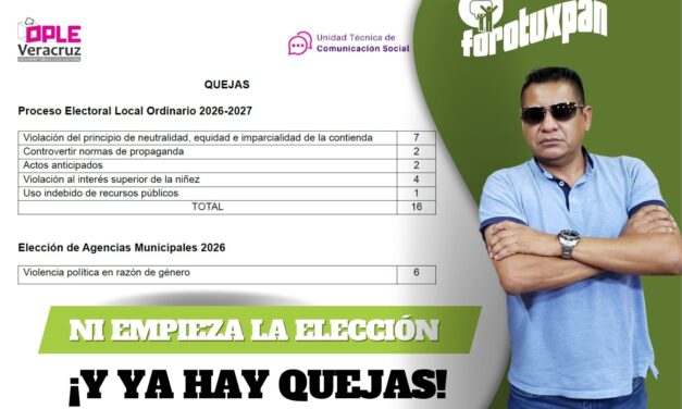 Ni empieza la elección y ya hay quejas: OPLE registra actos anticipados rumbo a 2027