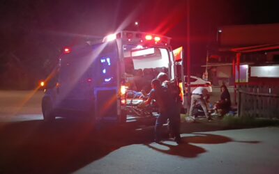 La noche terminó sobre el pavimento: pareja derrapa en motocicleta en Tuxpan