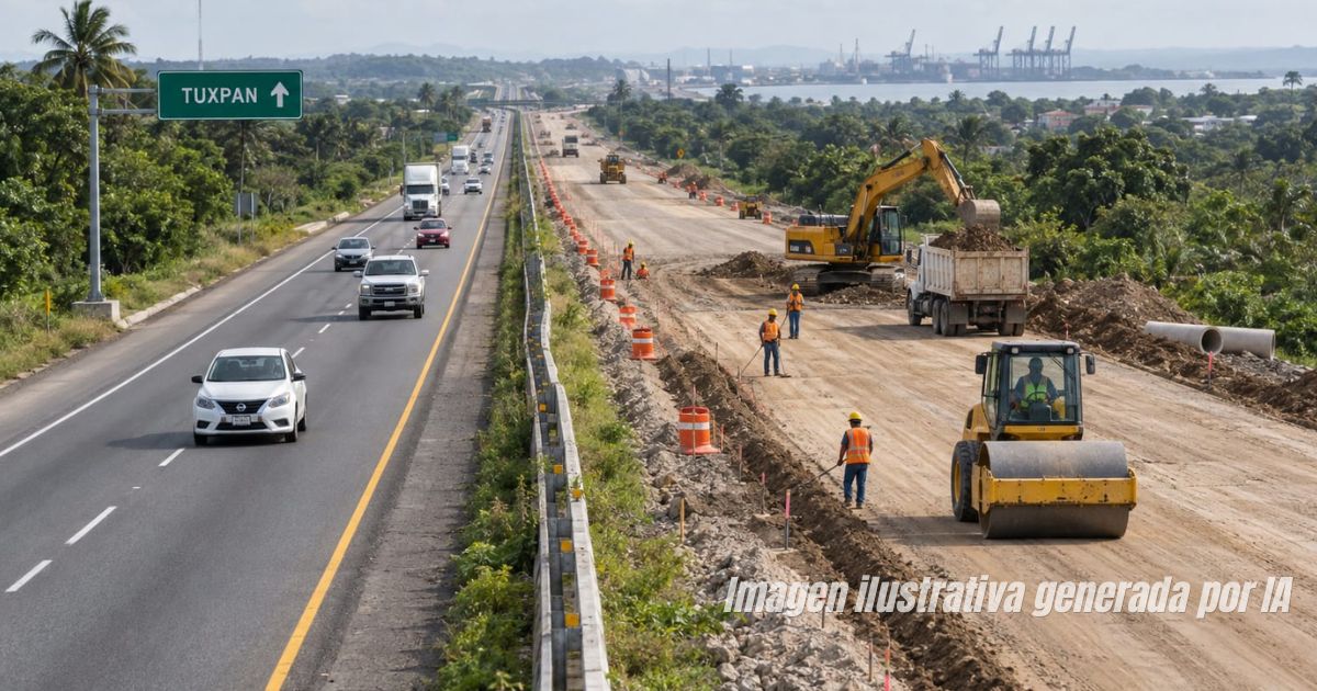 Ratifica Gobierno federal ampliación a cuatro carriles de la autopista Tihuatlán