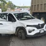 Una maniobra, un golpe y un motociclista herido en la entrada a Cobos