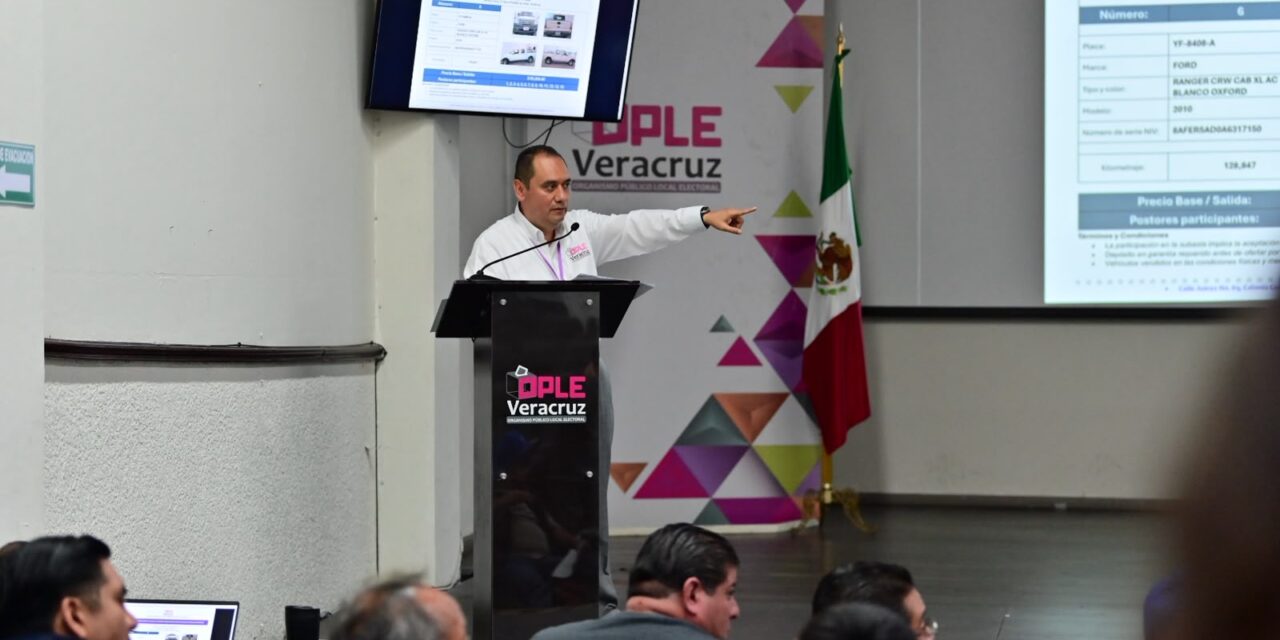 Total apertura de procesos administrativos, OPLE Veracruz realiza subasta pública