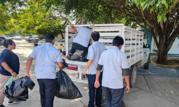 CETMAR 20 agradece apoyo de su comunidad en colecta de tapitas del DIF Tuxpan