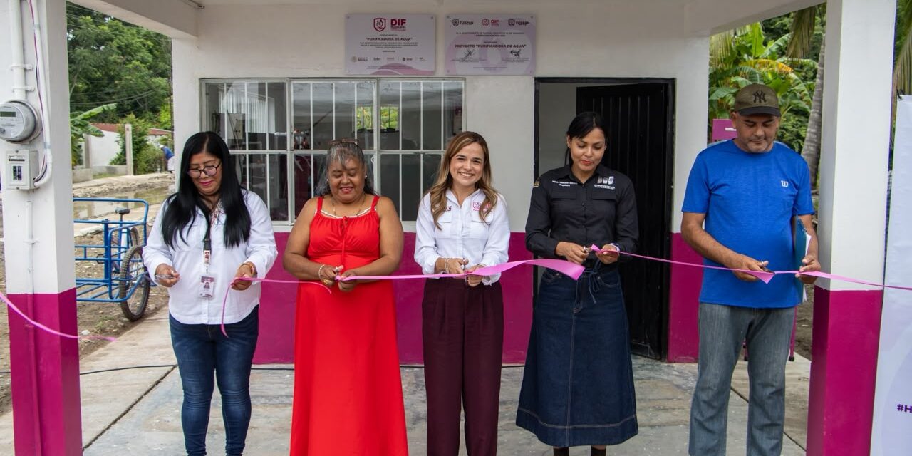 DIF Tuxpan inaugura purificadora de agua en Tierra Blanca para impulsar el bienestar y la economía familiar