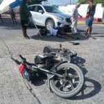 Motociclista resulta lesionado en choque frente a la Terminal Marítima de Tuxpan