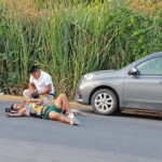 Una puerta en el camino: ciclista termina lesionado en la Cuauhtémoc