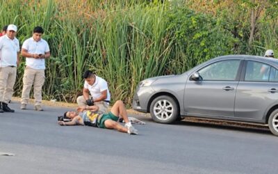 Una puerta en el camino: ciclista termina lesionado en la Cuauhtémoc