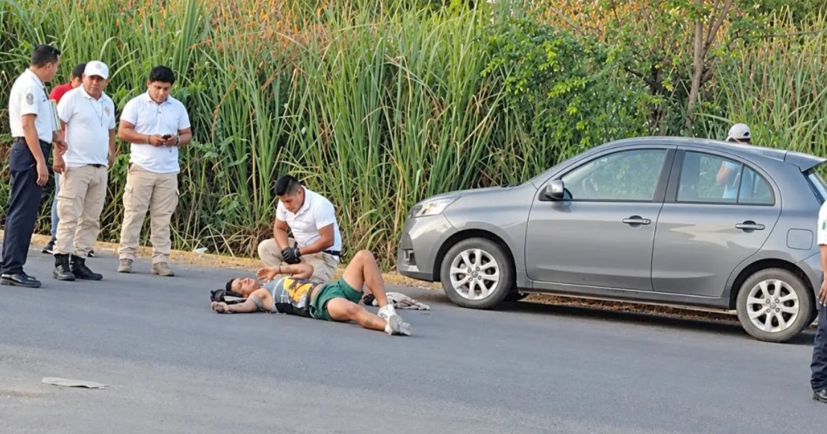 Una puerta en el camino: ciclista termina lesionado en la Cuauhtémoc