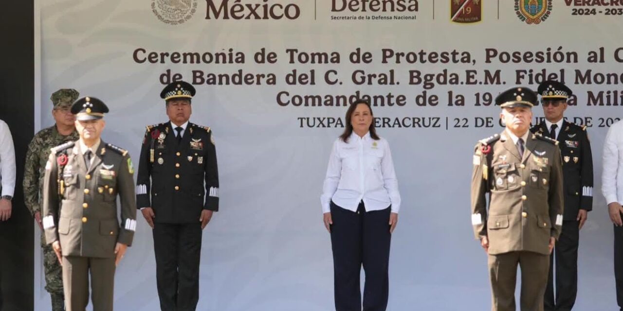 Asume el General Fidel Mondragón el mando de la 19/a. Zona Militar en Tuxpan