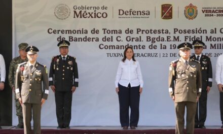 Asume el General Fidel Mondragón el mando de la 19/a. Zona Militar en Tuxpan