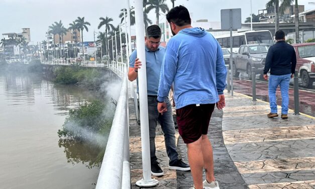 GOBIERNO DE TUXPAN RESPONDE DE MANERA INMEDIATA ANTE INCENDIO EN EL BULEVAR JESÚS REYES HEROLES
